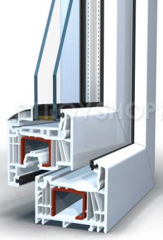 Окно пластиковое Brusbox выс.1170 шир.970мм двухстворчатое Г/П